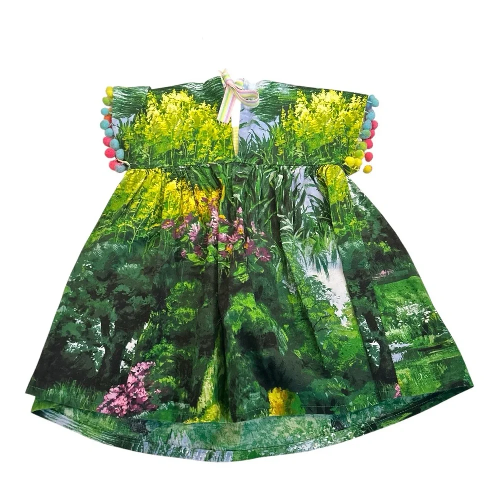 Freckled‎ Chicken Girls Toddler Fairy Boho Nature Embroidered Dress Size 2T